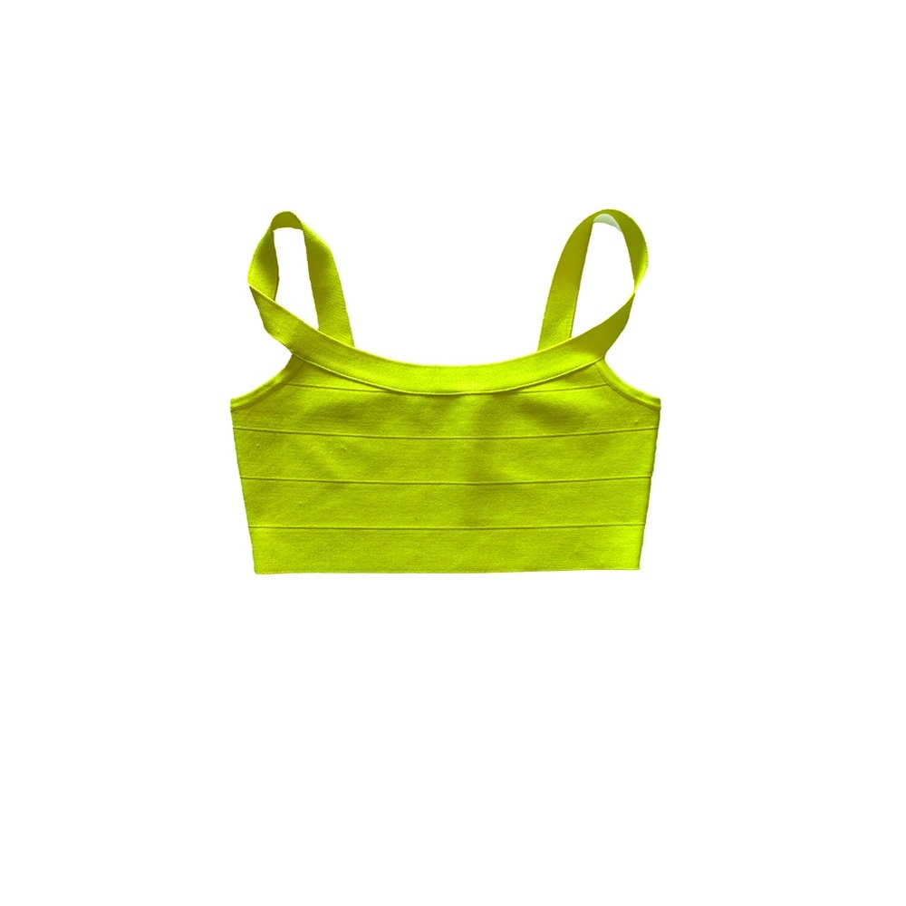 ❌SOLD❌ Marciano | Neon Yellow Cropped Tank Top *Rare*